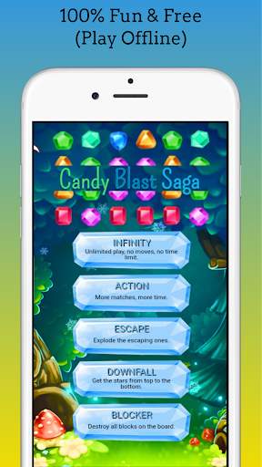Candy Blast Saga - Match 3 Puzzle Game offline screenshot 1