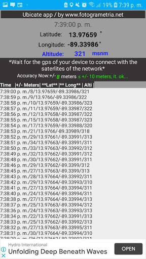 UBICATE APP to calculate Altitude, GpS Of line. 2 تصوير الشاشة
