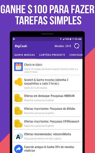 Ganhe Dinheiro e Recompensas screenshot 1