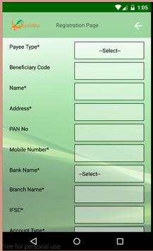 Payee Registration screenshot 3