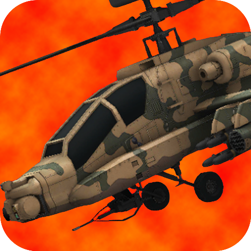 Helicopter vs Tank. Air attack 3d icon
