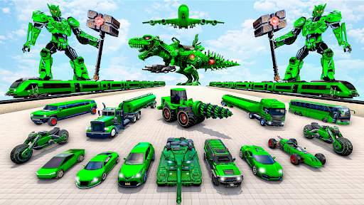 Army Bus Dragon Robot Car Game screenshot 2