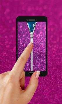 Glitter Zipper Mobile Lock screenshot 4