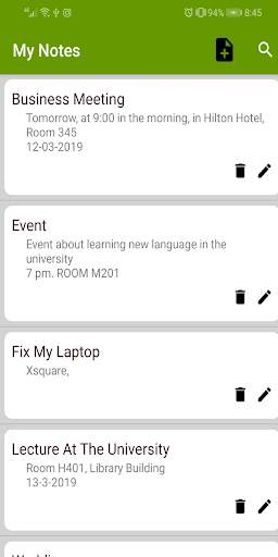 My Notes screenshot 1