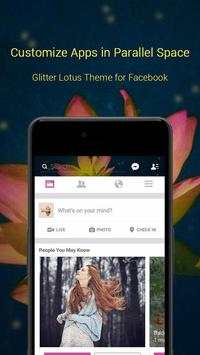 Glitter Lotus Theme for FB screenshot 2
