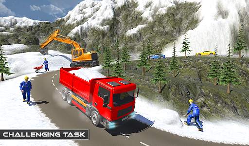 Uphill Snow Crane Excavator Simulator 2019 screenshot 7