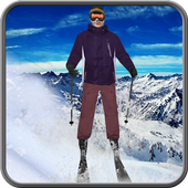Extreme snow skater icon