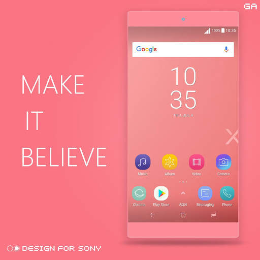 GALAXY XPERIA Theme | JUST RED 🎨Design For SONY screenshot 3