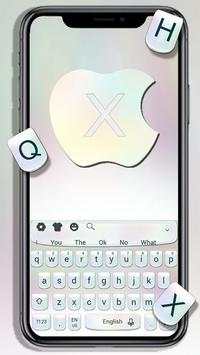 Silver Keyboard For Phone X स्क्रीनशॉट 1