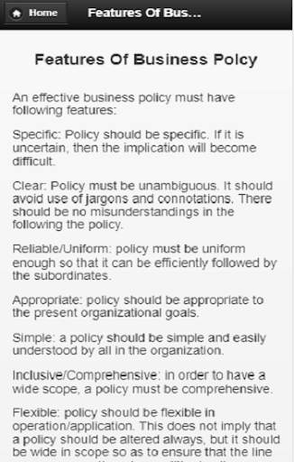 Business policy and Regulations скриншот 3