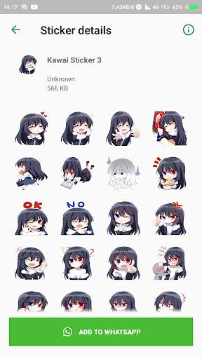 Kawaii Anime Stickers  for WhatsApp screenshot 4