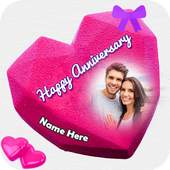 Name Photo On Anniversary Cake 1.0