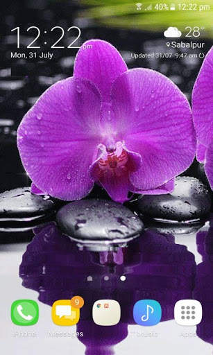 Purple Orchid Live Wallpaper screenshot 3