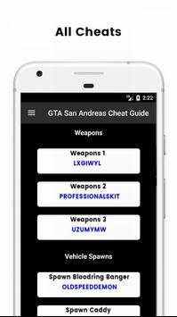 Cheat Guide GTA San Andreas screenshot 1