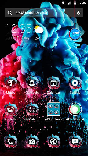 Color Smoke APUS Launcher theme screenshot 1