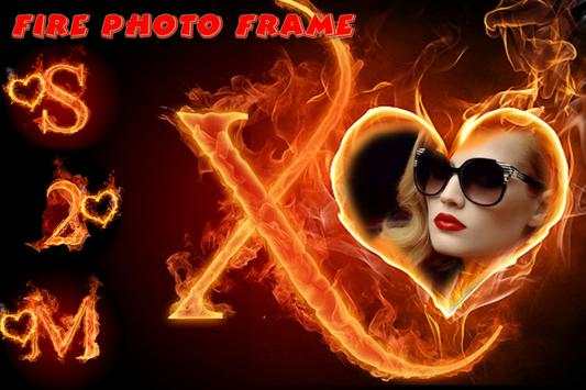 Fire Text Photo Frame : Stickers and Text screenshot 1