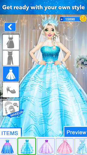 Ice Princess Wedding Dress Up screenshot 1