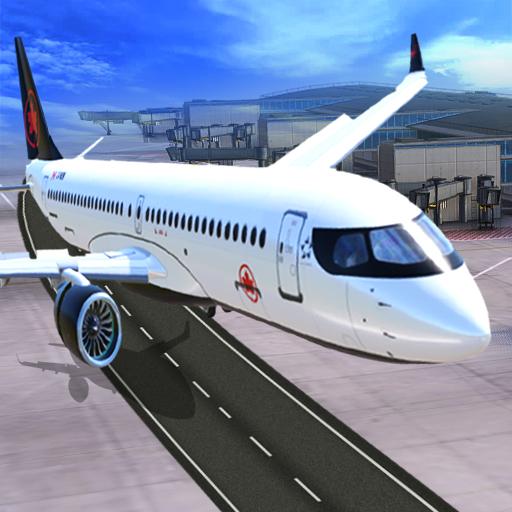 Avión, estacionamiento, 3D icon