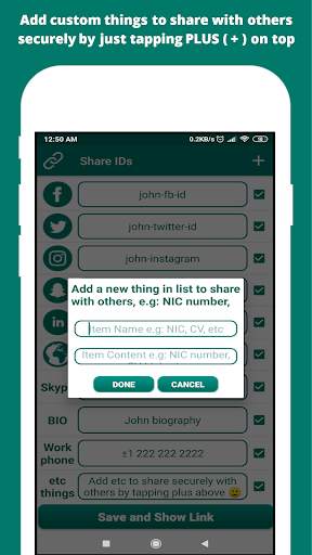 eCard ID - Share all via just 1-Link screenshot 2