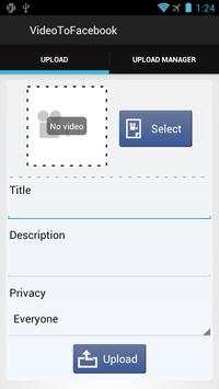 Video Uploader For Facebook screenshot 1