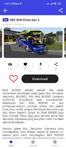 Mod Bussid SR2 STJ Draka screenshot 4