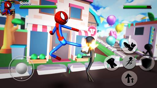 Stick Teen Age Boy vs SuperHero : Streetfight screenshot 5