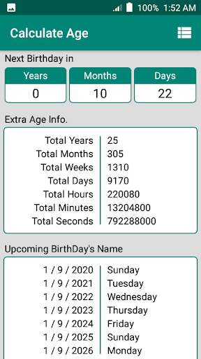 Age Calculator : Calculate Age 100% Correctly скриншот 2