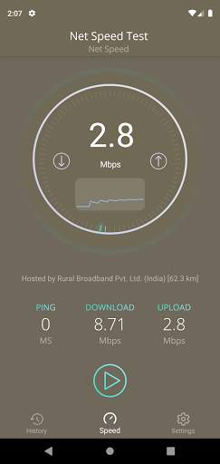 Internet Speed Test App 3 تصوير الشاشة