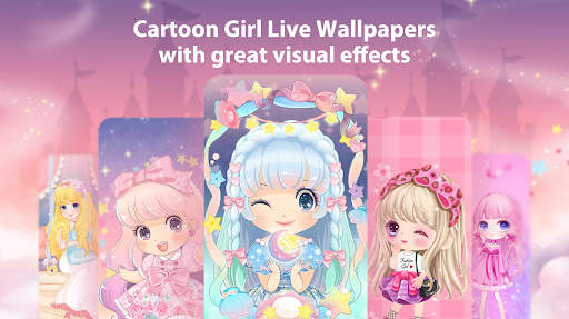 Cute Cartoon Live Wallpaper & Launcher Themes screenshot 1