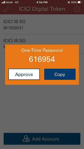 ICICI Digital token screenshot 2
