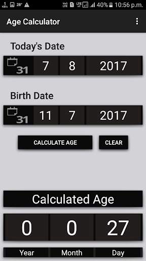 Simple Age Calculator скриншот 1