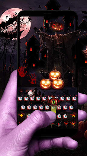 Halloween kengerian keyboard tema screenshot 2