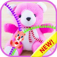 Zipper lock screen teddy bear on 9Apps