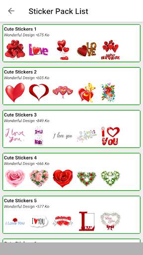 New Love Stickers - WAStickerApps screenshot 1