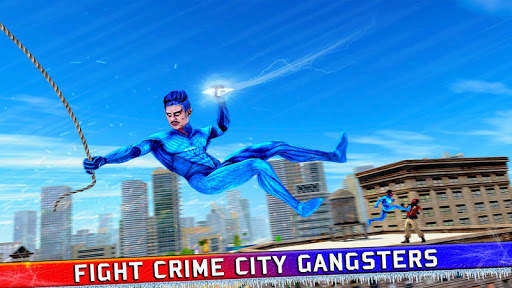 Grand Rope Hero Crime City - Flying Ice Hero Game स्क्रीनशॉट 2