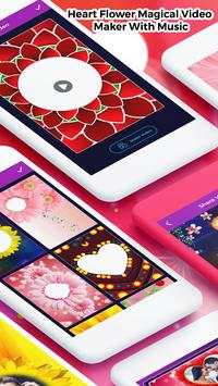 Heart Flower Magical Video Maker With Music screenshot 1