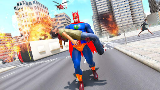 Bat Rope Hero City Rescue Game screenshot 1