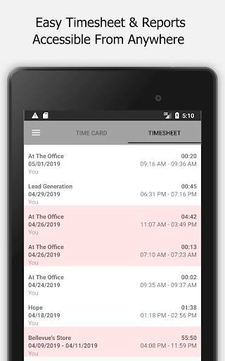 Timeero Time Clock App - GPS, Timesheet & Mileage 10 تصوير الشاشة