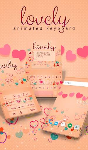 Lovely Animated Keyboard + Liv स्क्रीनशॉट 1
