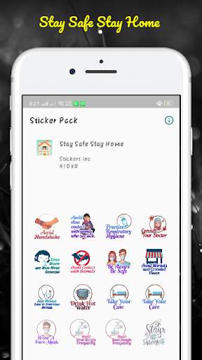 Stay Safe Stay Home Stickers For WhatsApp screenshot 1