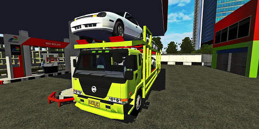 Mod BUSSID : Truck Nissan Muatan Mobil screenshot 1