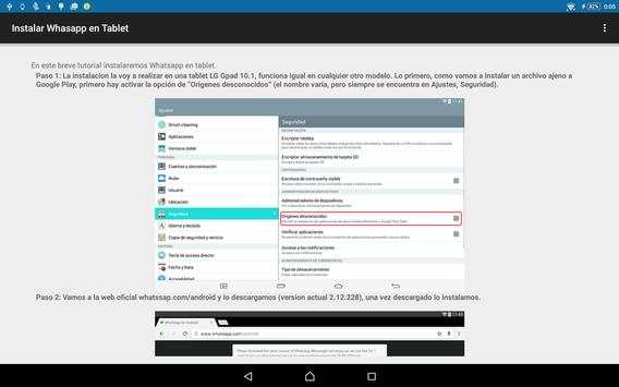 Install Whatsapp in tablet 1 تصوير الشاشة