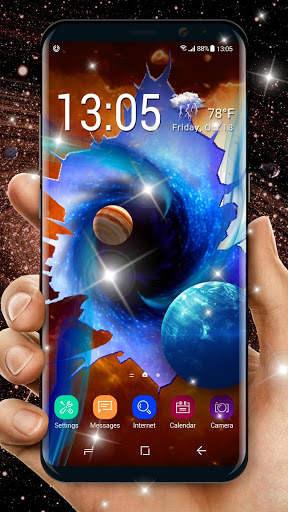 3D Outerspace Galaxy Live Wallpaper screenshot 1