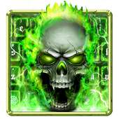 Green Flame Skull 10001004