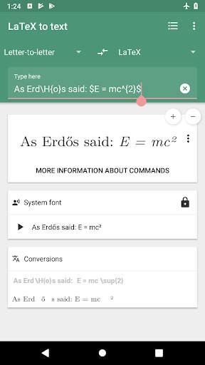 LaTeX equation editor: Unicode Math Symbols screenshot 3