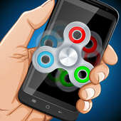 Fidget spinner hand swipe icon