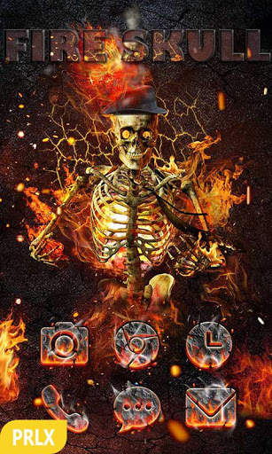 Fire Skull Parallax Go Launcher Theme screenshot 1