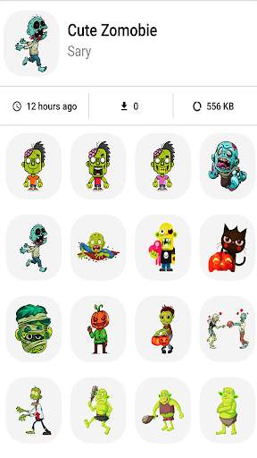 Scary Zombie Stickers for WAStickerApps screenshot 3