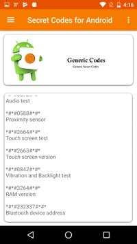 Secret Codes for Android *# screenshot 7