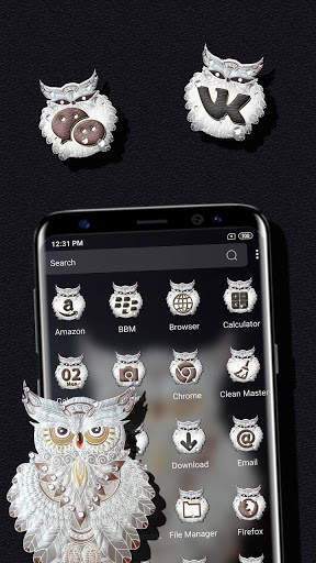 White Owl Launcher Theme screenshot 2